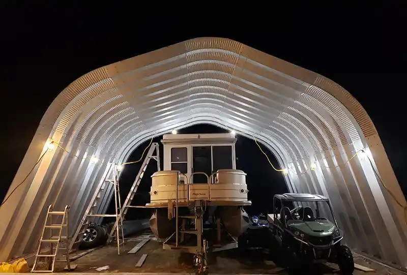 prefabricated steel building boat storage shed