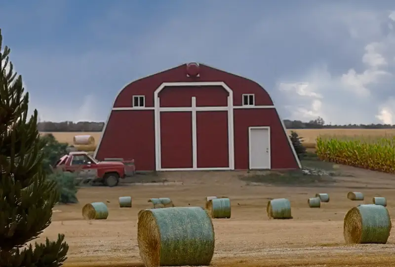 Red Steel Building Barn