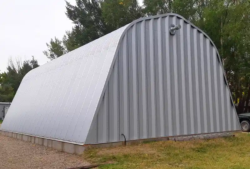 metal storage building size and location