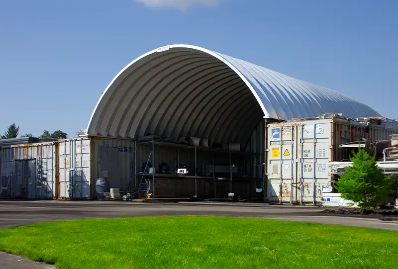 Arch Style (Quonset Hut) Shipping Container Covers