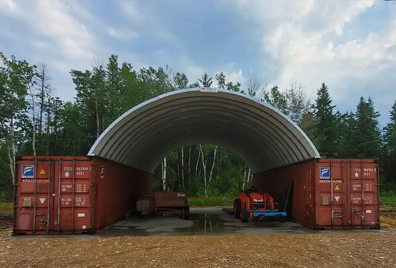 Steel building styles Container Cover