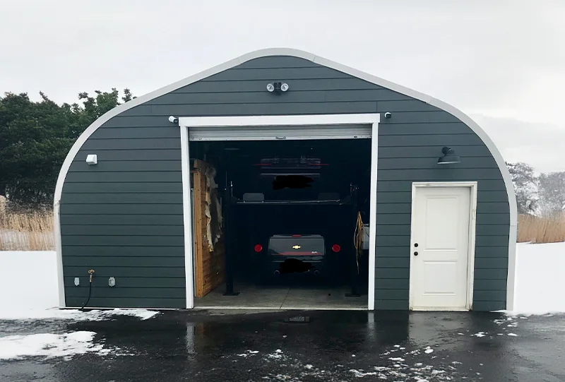 Garages steel building types