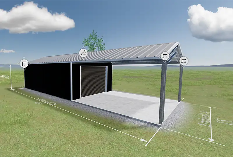 A Carport with a Built in Garage