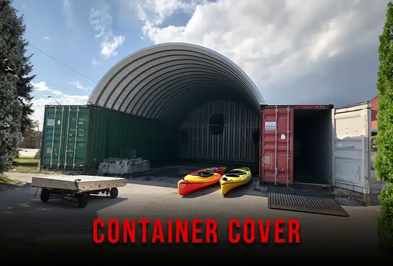 metal building container cover arch